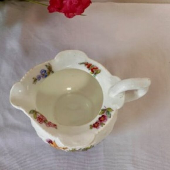 Vintage Coalport Severs Embossed Creamer – Made in England Floral Jug - Picture 5 of 7